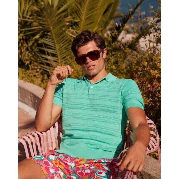 MR TURK by TRINA TURK Andros Sunglasses ~ Tortoise Brown Acetate Polarized NWT - Picture 5 of 16